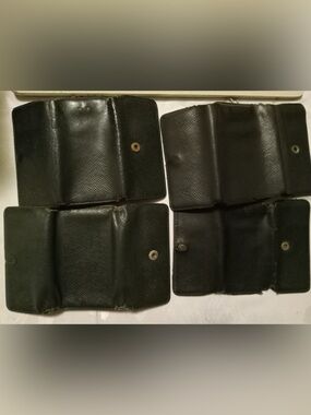 Lot of 4 Louis Vuitton leather keychain wallets